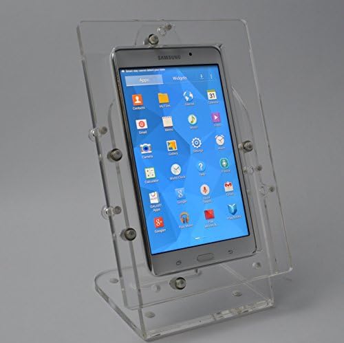 TABcare Kompatibilis Samsung Galaxy Tab 3 8.0 & Tab 4 8.0 VESA Biztonsági Burkolat Asztali Állvány, Tiszta Acrlyic Anyag