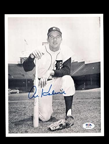 Al Kaline PSA DNS Aláírt 8x10 Vintage Fotó Autogramot Detroit TIgers - Dedikált MLB Fotók