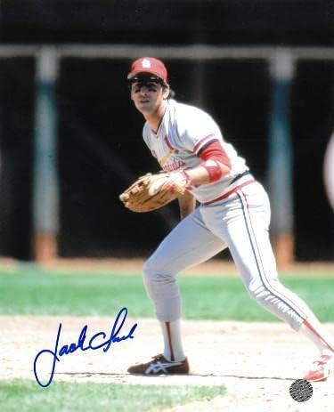 Jack Clark aláírt a St. Louis Cardinals 8x10 Fotó - AWM Hologram - Dedikált MLB Fotók