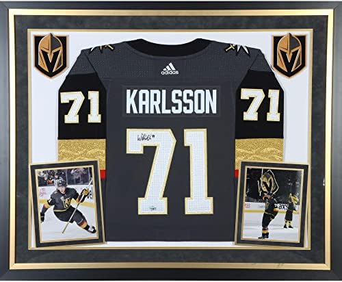 William Karlsson Vegas Arany Lovagok Deluxe Keretes Dedikált Fekete Adidas Hiteles Jersey - Dedikált NHL-Mezek