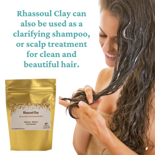 SAAQIN Rhassoul Agyag (Ghassoul Agyag) vagy Marokkói agyag 4 oz - A bőr -, haj -, Méregtelenítő, Regeneráló agyag
