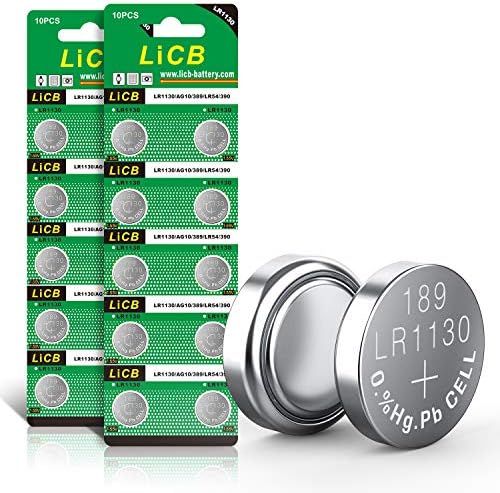 LiCB 20 Csomag AG10 LR1130 Elem 1,5 V-os Tartós Alkáli elemmel működik