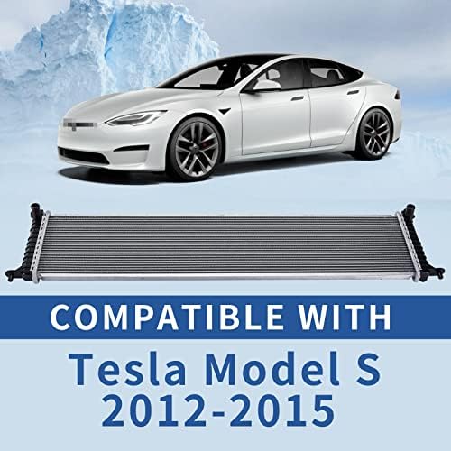 BLCYANUE Alumínium Mag Motor vízhűtéses Radiátor Kompatibilis A Tesla Model S 2012-2015