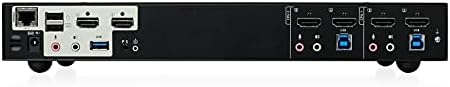 IOGEAR 2-Port 4K Dual View KVMP Kapcsoló HDMI csatlakozó, USB 3.0 Hub Audio (TAA) GCS1942H