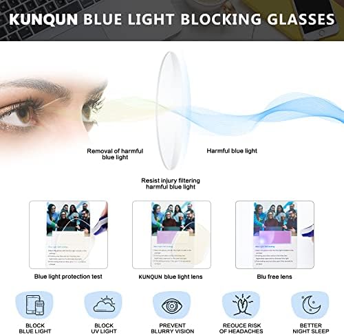 kunqun Kék Fény Blokkoló Szemüveg Nők/Férfiak-Számítógépes Játékok Szemüveget a Szem Megerőltetése, Kocka Olvasás Játék Szemüveg