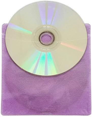 HAPLIVES CD/DVD/BluRay Ujjú,Kétoldalas Utántöltő Műanyag Hüvely, a CD-re, DVD Tároló Kötőanyagok,100-as Csomag (Lila)
