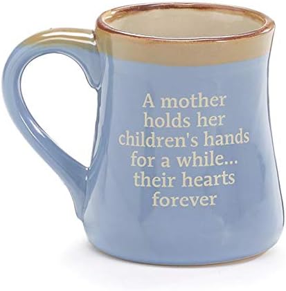 Anya Porcelán Kék Kávé, Tea, Bögre, Csésze 18oz díszdobozban Tartja Childs Kezét.Szívek