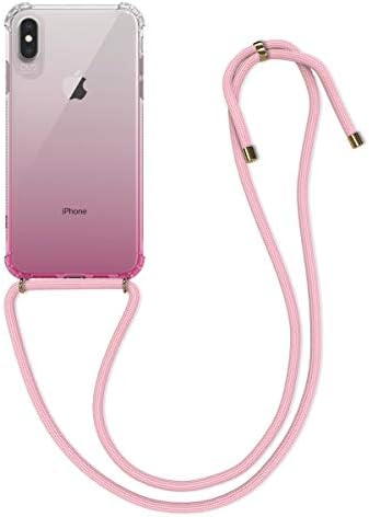 kwmobile Kors Esetben Kompatibilis Apple iPhone Xs Max Esetben Heveder - Bicolor Sötét Rózsaszín/Áttetsző
