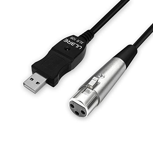 ULBRE USB-Mikrofon Kábel 10Ft, XLR-USB Kábel a Mikrofon Link Átalakító Kábel Stúdió Audio Kábel Csatlakozó Vezetékek Adapter