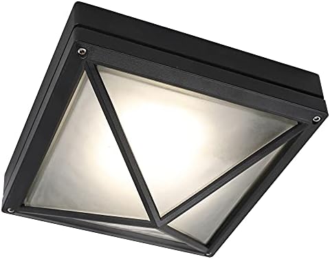 AA Raktározás be. 1-LED süllyeszthető Mennyezeti Lámpa Fekete kivitel Fehér Matt Üveg Árnyékban BOL1022-8LED