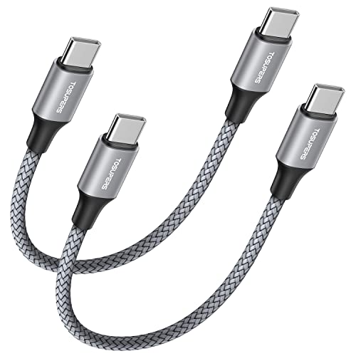 Rövid USB-C-USB-C Kábel [1ft, 2-Komponensű], 60W Gyors Töltés Típus C Típus C Kábel Fonott Samsung Galaxy S22 S23 S20 S21