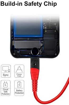 IFLASH Fonott Nylon Díj/adatkábel, 1FT Rövid Töltés Szinkron Kábel Apple iPhone Xs MAX/XS/XR/X / 8 Plus / 7 Plus 6 6 Plusz