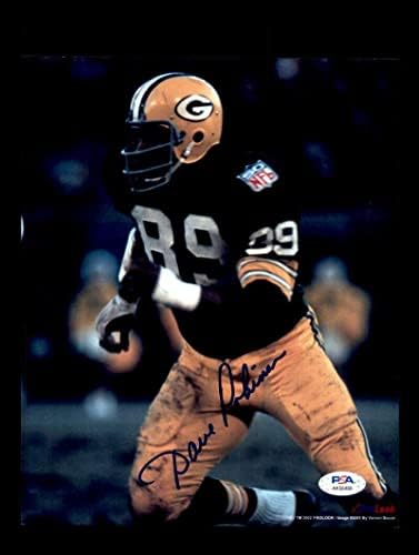 Dave Robinson PSA DNS Aláírt Coa 8x10 Autogramot Fotó Packers - Dedikált NFL-Fotók