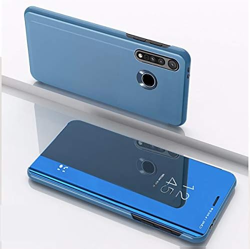 Motorola Moto G8 Plusz Smink Tükör Telefon Esetében,ZYZX Fém kihajtható Állvány Telefon burkolata Teljes Védő PU Bőr Flip