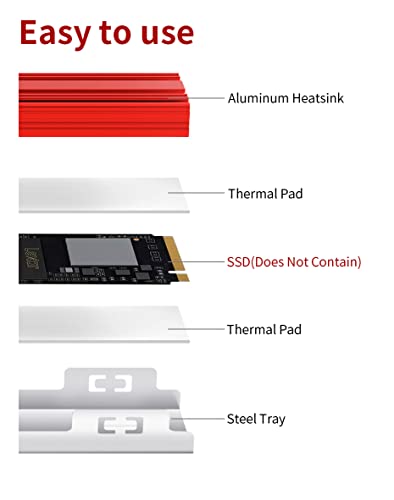 ZHAIWOWO M. 2 Hűtőborda Hűvösebb 2280 SSD Termikus Szilikon Pad PC / PS5 M. 2 PCIE NVMe NGFF SSD