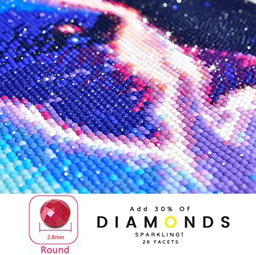 ZGmaxCL DIY Gyémánt Festmény Készletek, a Felnőttek&Kezdők Kör Teljes Gyakorlat a Lovak, meg az Erdőben Gyémánt Pontok Nagy