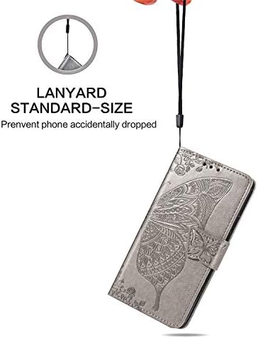 LEMAXELERS Motorola Moto G7 Hatalom Esetben Bling Gyémánt Pillangó Mintás Pénztárca PU Bőr Flip Mágneses Kártya Slot állvánnyal