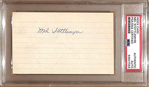 Mel Stottlemyre Dedikált 3x5 Index Kártya New York Yankees PSA/DNS 179092 - MLB Vágott Aláírás