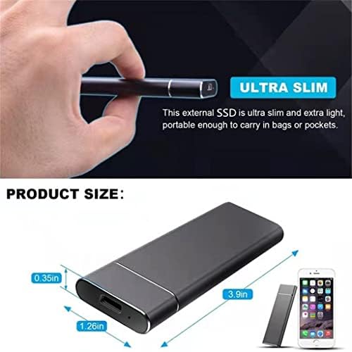XXXDXDP SSD Külső Merevlemez USB 3.1 C Típusú 500GB 1 tb-os 2 tb-os Hordozható szilárdtestalapú Külső Meghajtó (Szín : Fehér-Dinoszaurusz