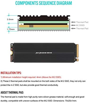 Előre Gén NVMe M. 2 2280 SSD Heatsinks Hűvösebb, Univerzális Típus (2nd Gen)