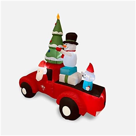 PIFUDE télapó Autó télapó 2.1 m világítós Felfújható Kerti Ünnep Party Dekoráció Karácsonyi Felfújható
