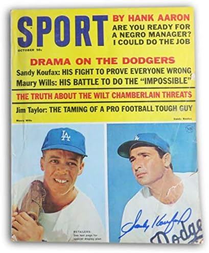 Sandy Koufax Aláírt Dedikált Sport Magazin Oct 1965 Dodgers OA 8089743 - Dedikált MLB Magazinok
