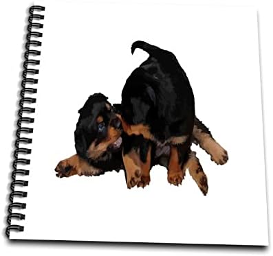 3dRose Rottweiler Kölykök Játszanak Vektor Elszigetelt - Rajz Könyvek (db-371469-2)