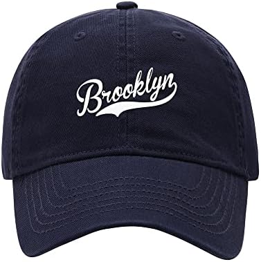 L8502-LXYB Férfi Baseball Sapkák Brooklyn Nyomtatott Mosott Pamut Apa Kalapot, Baseball Sapkák