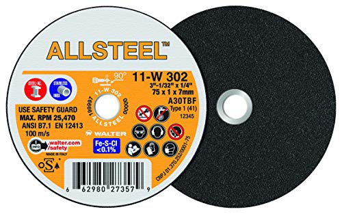 Walter Felületi Technológiák - Allsteel 7 X 3/64 X 7/8 T27 Cut-Off Kerék Pk 25