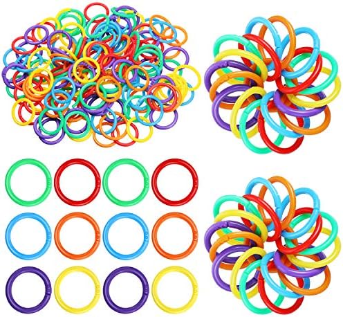 144 Darab Műanyag Irattartó Műanyag Gyűrűk Laza Levél Gyűrű Színes Műanyag Könyv a Gyűrűk Rugalmas a Kártyák, Dokumentum