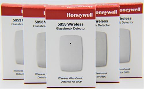 5 Csomag Honeywell 5853 Vezeték nélküli Glassbreak Érzékelő W/Szerelési Szalag