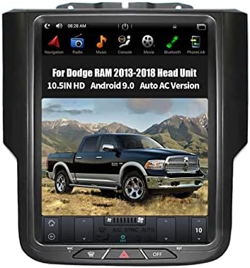 Aucar Android 9 10.5 T-Stílus autórádió fejegység a Dodge RAM 1500 2500 2013-2018, 1600*1200P érintőképernyő 4G+64G GPS Navigációs