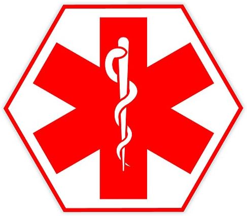 Orvosi Figyelmeztető Szimbólum matrica, matrica 5 x 4