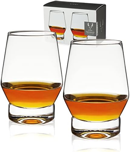Viski Whiskys Poharat a Nehéz Lábú Bázis - Kristály Poharat a Whiskyt, Whisky, Koktélok - 18.5 Oz Készlet 2
