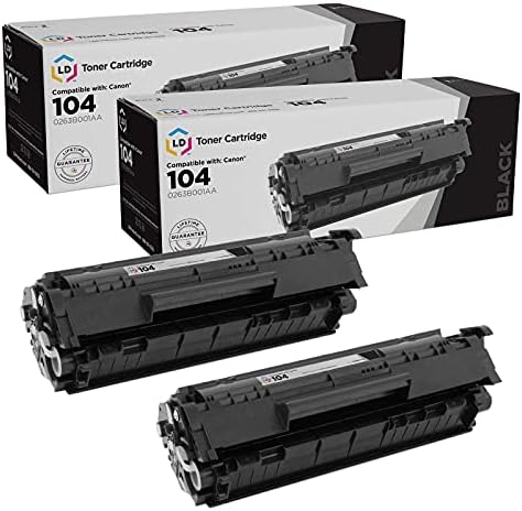 LD Termék Kompatibilis Toner Patron Csere Canon 104 0263B001AA (Fekete, 2 db-os Csomag) használata FaxPhone Nyomtatók L120,