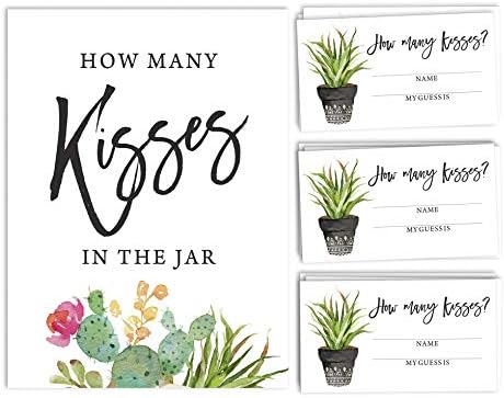 Inkdotpot Hány Csók A Jar-Fehér Kaktusz Taco áll a Szerelem leánybúcsú Játék 1 Jel + 30 Kártyák