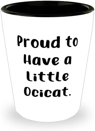 Vicces Ocicat Macska, Büszke arra, hogy egy Kis Ocicat, Szülinapos Pohár Az Ocicat Macska