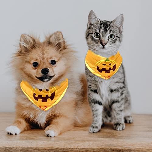 Kutya Kendő 2 Csomag, Boldog Halloween Tök Pet Sál, Chiffon Kendő Háromszög Előke Tartozékok Kicsi Közepes Nagy Kutyák Kiskutyák