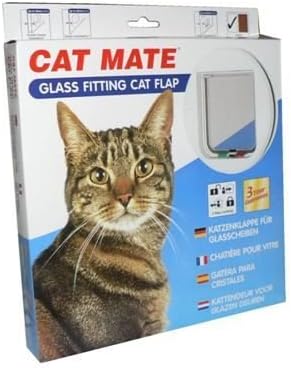 Cat Mate 4 Út Üveg Zár Felszerelése macskaajtó, majd Ajtót Liner Fehér 12 csomag