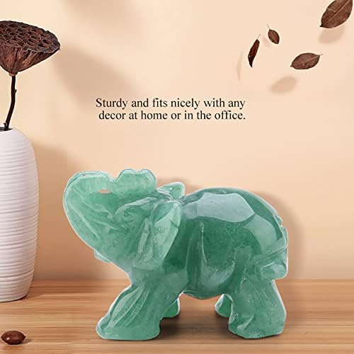 Yosoo Egészségügyi Felszerelés 2inch Természetes Jade Faragott Elefánt, Faragott Elefánt Figura, Természetes Kő Elefánt Kristály