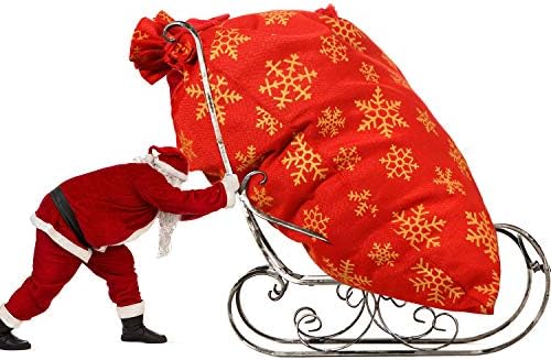 6 Db Karácsonyi Zsák Karácsonyi Ajándék Zsinórral Táskák Hópelyhek Minta, Santa Csomagolás Claus, Táskák a Karácsonyi Csomag,