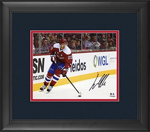 Lars Eller Washington Capitals Keretes Dedikált 8 x 10 Piros Mez Korcsolyázás Fénykép - Dedikált NHL-Fotók