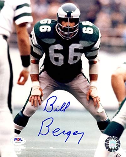 Bill Bergey dedikált, aláírt 8x10 fotó NFL Philadelphia Eagles PSA COA