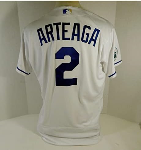 2020 Kansas City Royals Humberto Arteaga 2 Játék Kiadott Fehér Jersey DG Patch 5 - Játék Használt MLB Mezek