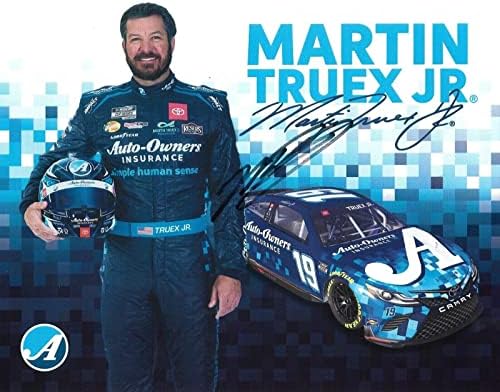 2022 Martin Truex Jr Auto Tulajdonosok Bass Pro NASCAR Aláírt 8x10 Hős Kártya Képeslap - Dedikált NASCAR Fotók