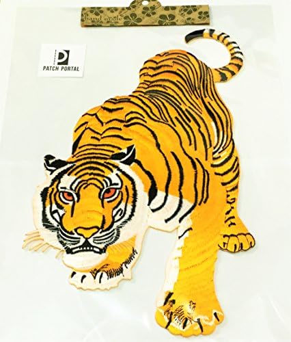 Javítás Portál Sárga Tigris 12 Inch XXL Szibériai Bengáli Vas Nagy Hímzés