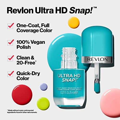 REVLON Ultra HD Snap Körömlakk, Fényes Köröm Színe, - Ig Vegán recept, Alap, valamint a Felső réteg Szükséges, 003 jó