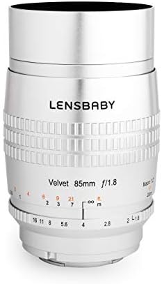 Lensbaby Bársony 85 a Fuji X (Ezüst)