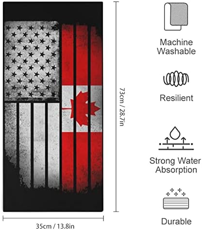 NEKÜNK a Fekete-Kanadai Zászló kéztörlő Arc, Test Törlőruhát Puha Törülköző, Aranyos Nyomtatott Fürdőszoba, Konyha Hotel