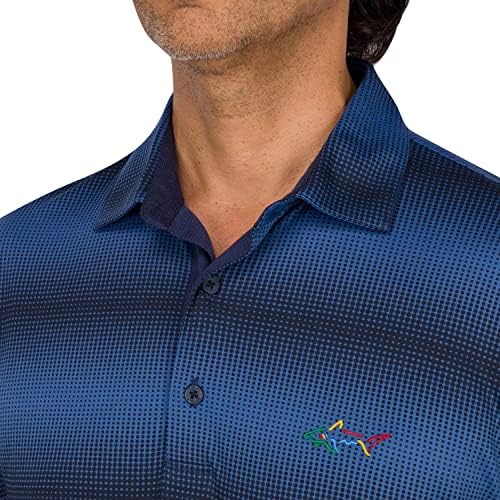 Greg Norman Teljesítmény Golf Polo Shirt Soft Touch Relaxed Fit|Play Száraz |UPF-Védelem Férfi Polo|Golf Póló